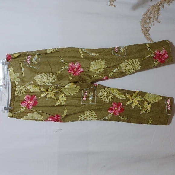 PURE LINEN studio J R P SIZE 14 IN BEAUTIFUL TROPICAL COLORS AND FLOWERS - Picture 6 of 8